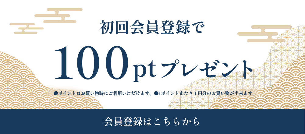 初回会員登録で100ptプレゼント 会員登録はこちらから